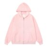 Simple & Comfortable Zip-Up Hoodie — Pink