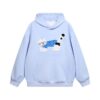 Relaxed Fit Blue Cat Sweat Hoodie
