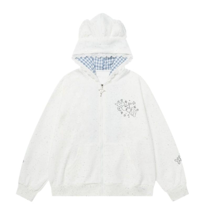 Simple & Comfortable Zip-Up Hoodie — Pink