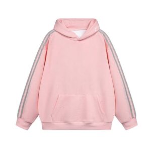 Pink Star Pattern Graphic Hoodie