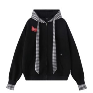Butterfly Appliqué Faux Layer Hoodie