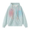 Butterfly Graphic Hoodie with Colorful Dots