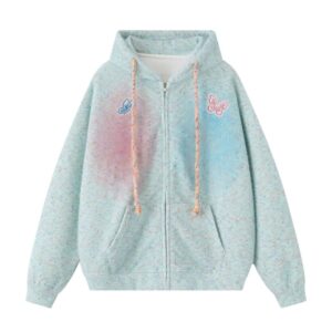 Butterfly Graphic Hoodie with Colorful Dots